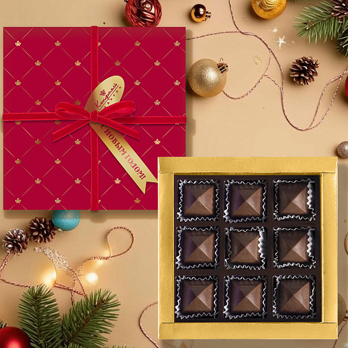 Новогодний набор шоколадных конфет ассорти 95г