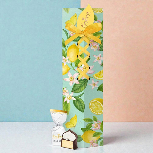 Набор двуслойных конфет: суфле со вкусом манго + ванильное безе в горьком шоколаде 145г