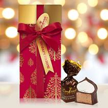 Новогодний набор двуслойных конфет суфле + безе в горьком шоколаде 145г
