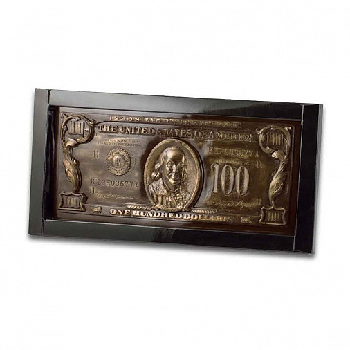 Шоколад горький фигурный украшенный 100 долларов 315г