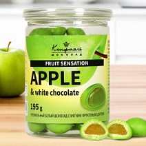 Драже мармелад яблоко в белом шоколаде 