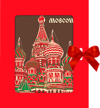 "Виды Москвы.Собор" открытка шоколад молочный