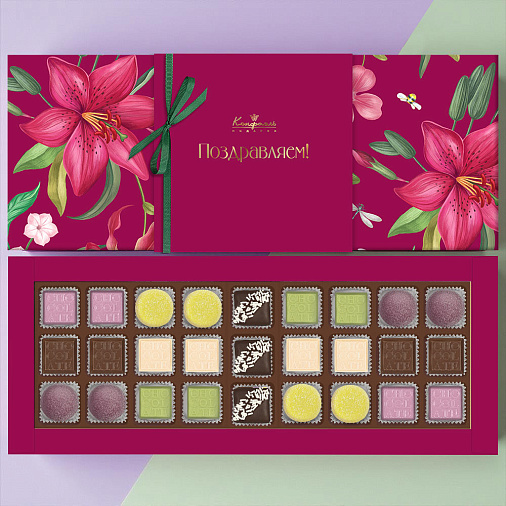 Набор шоколадных конфет ассорти, мармелад, мягкий грильяж 340г