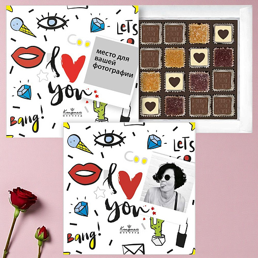 Набор конфет С ВАШИМ ФОТО SoloBox «Love» (солобокс)