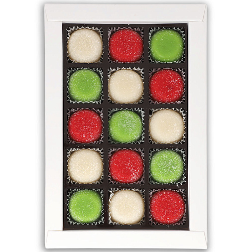 Новогодний набор мармелада желейного: "Сливочная намелака", "Личи", "Зеленая дыня" 255г