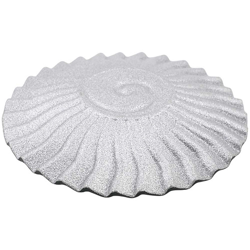 Сервировочное блюдо стеклянное (серебро)