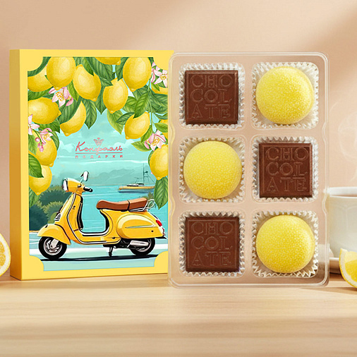 Набор шоколадных конфет и мармелада со вкусом «Банан» 80г