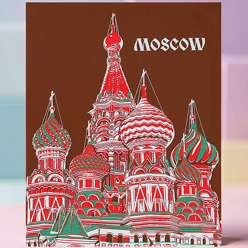 "Виды Москвы.Собор" открытка шоколад молочный