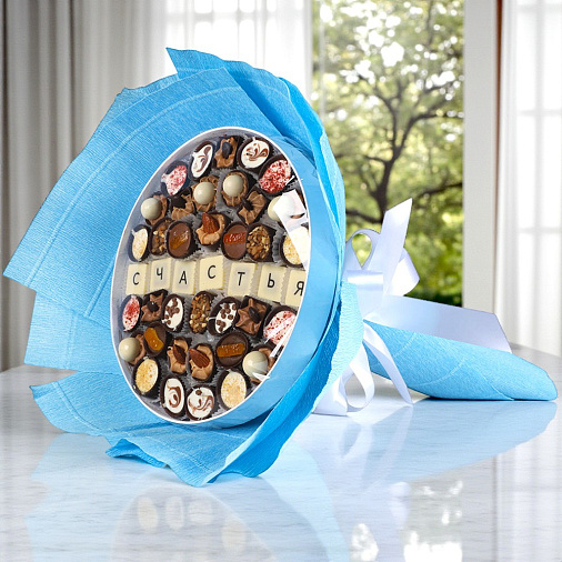 "Счастья" букет из конфет ручной работы 440г