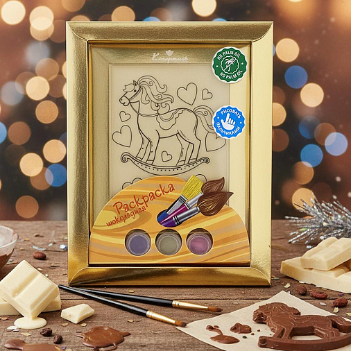 «Лошадка» раскраска белый шоколад 110г