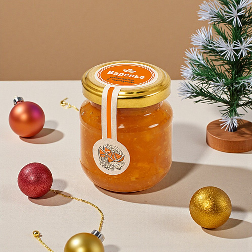 Новогодний набор: мягкий грильяж, ассорти, суфле, цукаты, чай, варенье 325г