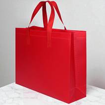 Сумка-шоппер красная 40х31х12 см