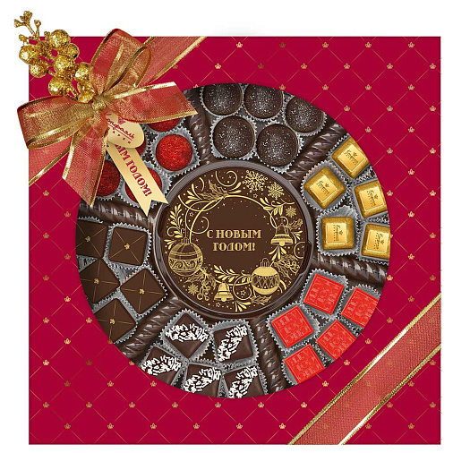 Новогодний набор шоколада и конфет ручной работы 340г