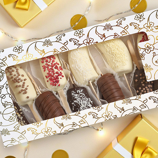 Свежие бананы в горьком, молочном, белом шоколаде набор 700г