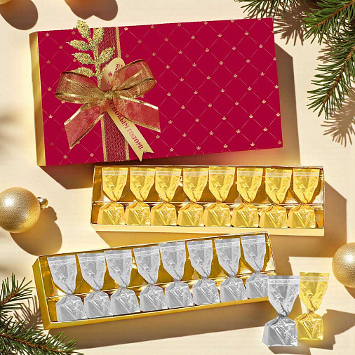 Новогодний набор шоколадных конфет 160г