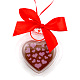 Мини-сердце на ленте из молочного шоколада с декором 40г