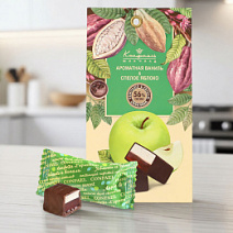 Яблочный мармелад и суфле в горьком шоколаде двуслойные конфеты