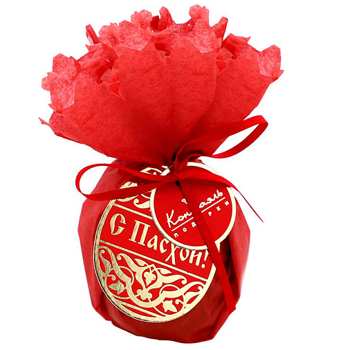 Яйцо молочный шоколад (красная завертка)