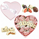 Сердце с конфетами ассорти и свежей клубникой в шоколаде розовое 440г