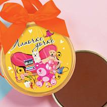 "Лапочке дочке" медаль молочный шоколад 70г