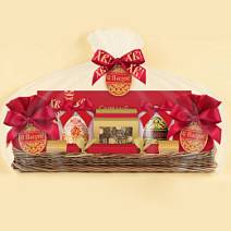 Пасхальная корзина с шоколадом и конфетами ручной работы