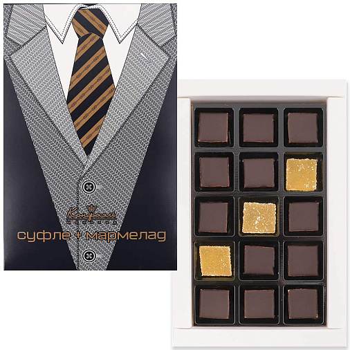 Мужской набор мармелада и шоколадных конфет 105г (галстук)