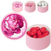 Розовый набор с конфетами в ассортименте