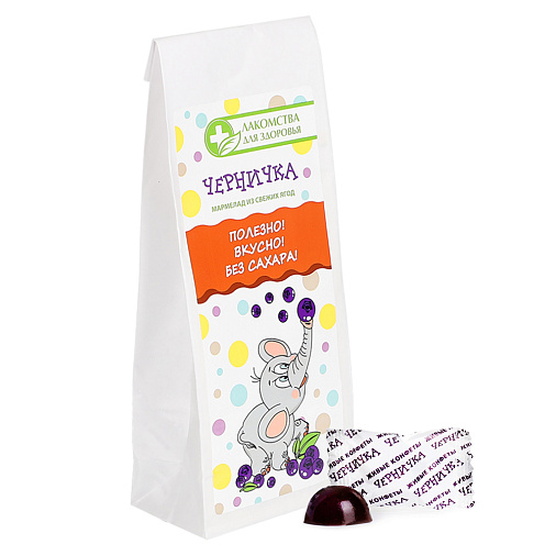 "Без сахара" детский мармелад черничка 55г