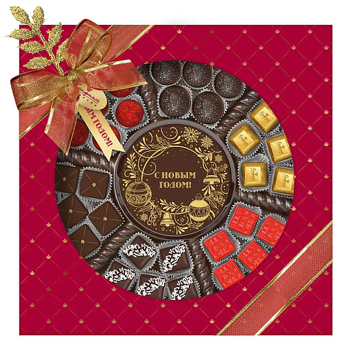 Новогодний набор шоколада и конфет ручной работы 340г