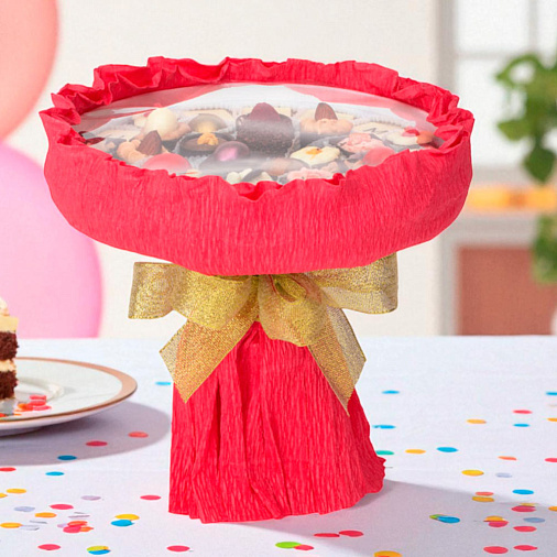 "С Днём рождения" букет из конфет ручной работы 340г