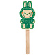 "Лабубушка" шоколад белый на палочке (зеленый декор)19г