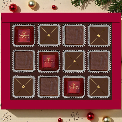 Новогодний набор шоколадных конфет 90г