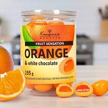 Драже мармелад апельсин в белом шоколаде