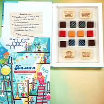 "Химия" учебник с шоколадом и конфетами