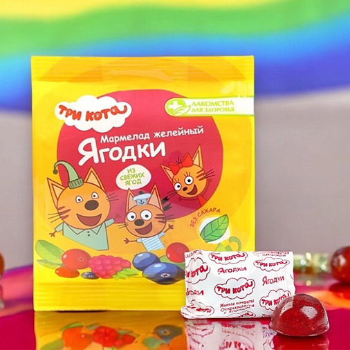 "Без сахара" детский мармелад желейный ягодки 35г