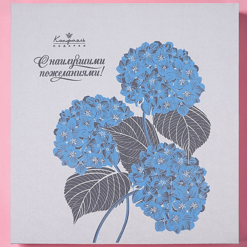 Подарочный набор с конфетами: мармелад, конфеты ассорти (мега-книга серебряная)