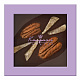 Горький шоколад с цукатами имбиря и орехом Пекан (фиолетовый)35г