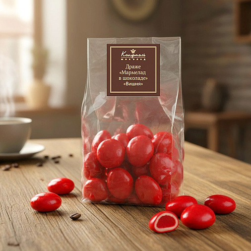 Драже мармелад Вишня в шоколаде 150г