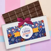 "С Днём знаний" открытка молочный шоколад