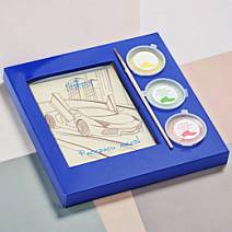 "Гоночный автомобиль" раскраска белый шоколад