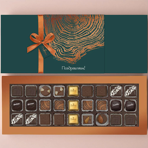 Набор шоколадных конфет (зеленый)