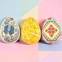 "Россия" набор 3 яйца белый шоколад