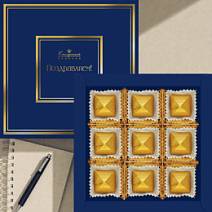 Подарочный набор шоколад горький 115г