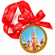 Медаль с изображением Собора Василия Блаженного Шоколад горький фигурный 70г