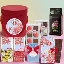 Подарочный набор: драже, мармелад, ассорти, шоколад, чай