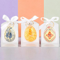 "Россия" набор 3 яйца белый шоколад