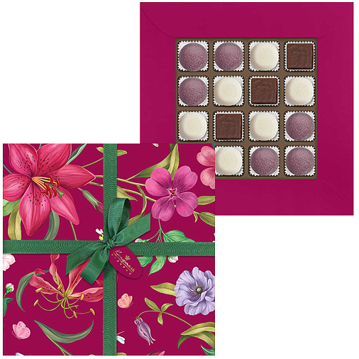 Набор конфет: суфле в горьком шоколаде со вкусом «Игристого розе», мармелад со вкусом «Сливочная намелака», «Голубика» 225г