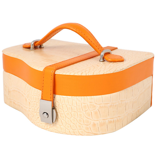Шкатулка для украшений оранжевая 21х12х8 см 