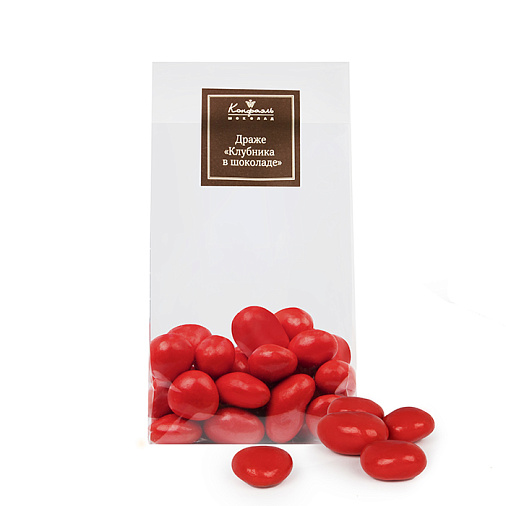 «Любимый вкус» драже клубника в белом шоколаде 