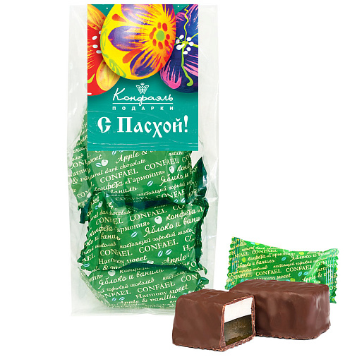 Пасхальный набор двуслойных конфет суфле + яблочный мармелад в шоколаде